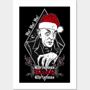 Christmas Bloody Christmas - Nosferatu Creepy Xmas, Ho Ho Bad Santa Posters and Art